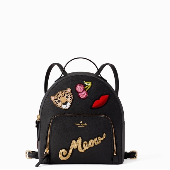 kate spade backpack leopard